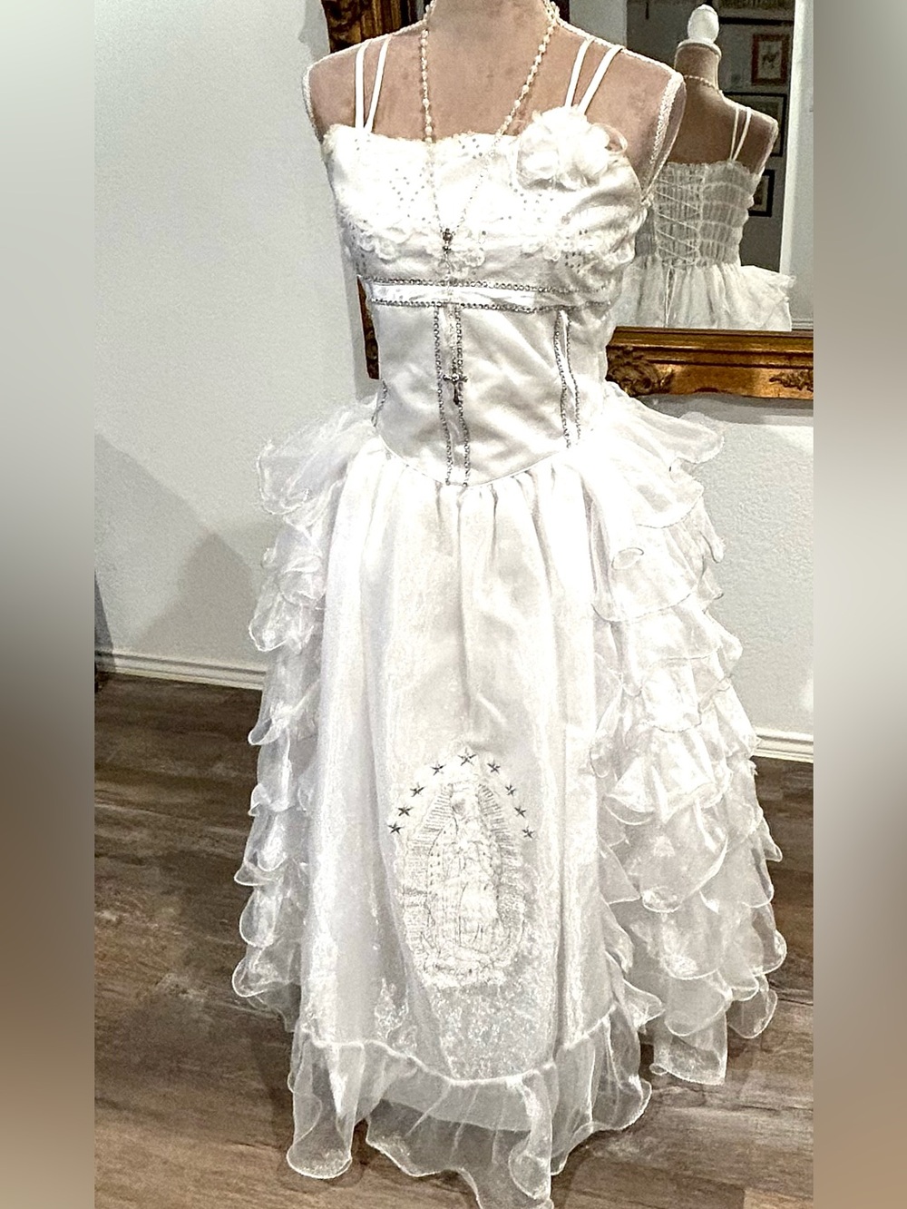 First communion dress Virgin de Guadalupe Catholic size 10
